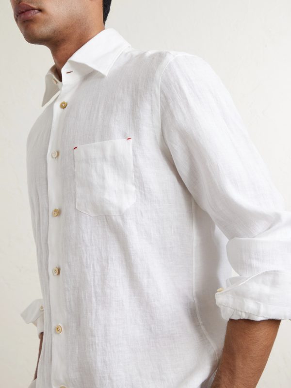 Straight Cut Linen Shirt - CU