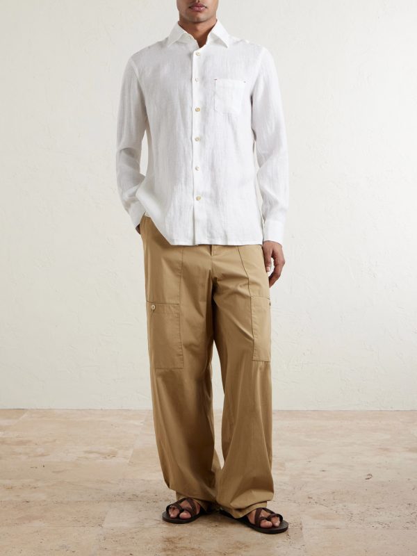 Straight Cut Linen Shirt - OU
