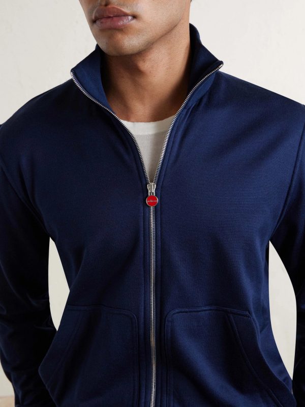 Cotton and Silk-Blend Zip-Up Sweater - CU Cotton and Silk-Blend Zip-Up Sweater - CU