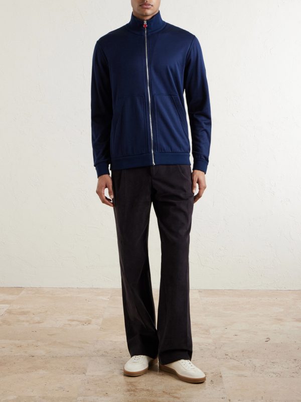 Cotton and Silk-Blend Zip-Up Sweater - OU Cotton and Silk-Blend Zip-Up Sweater - OU