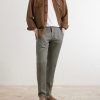 Tapered Linen Trousers - OU Tapered Linen Trousers - OU