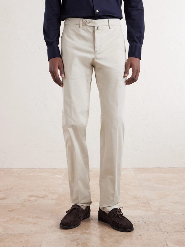 Straight-Leg Stretch-Cotton Trousers - FR Straight-Leg Stretch-Cotton Trousers - FR