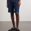 Drawstring Linen Straight-leg Shorts - FR
