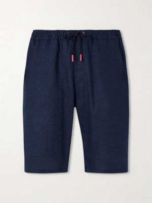 Drawstring Linen Straight-leg Shorts Drawstring Linen Straight-leg Shorts