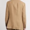 Double-Breasted Linen Suit Jacket - BK