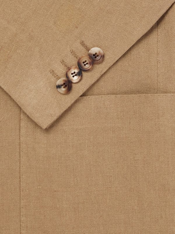 Double-Breasted Linen Suit Jacket - E1