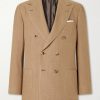 Double-Breasted Linen Suit Jacket