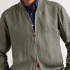Lightweight Linen Zipped Bomber Jacket - CU Lightweight Linen Zipped Bomber Jacket - CU