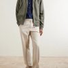 Lightweight Linen Zipped Bomber Jacket - OU Lightweight Linen Zipped Bomber Jacket - OU