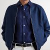 Lightweight Linen Zipped Bomber Jacket - CU Lightweight Linen Zipped Bomber Jacket - CU