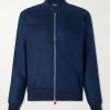Lightweight Linen Zipped Bomber Jacket Lightweight Linen Zipped Bomber Jacket