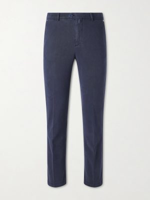 Straight-Leg Lyocell-Blend Twill Trousers