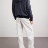 Suede-Trimmed Shell Hooded Jacket - BK Suede-Trimmed Shell Hooded Jacket - BK