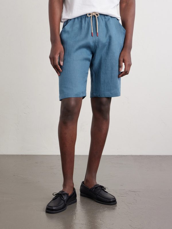 Drawstring Linen Shorts - FR