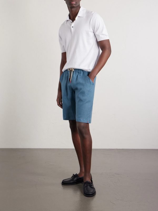 Drawstring Linen Shorts - OU