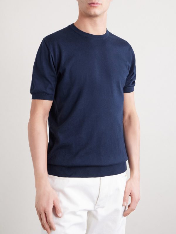 Knitted Cotton T-Shirt - FR
