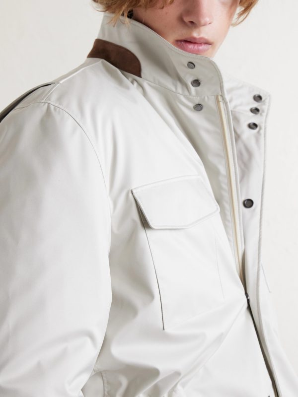 Suede-Trimmed Shell Field Jacket - E2