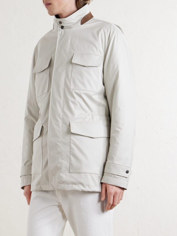 Suede-Trimmed Shell Field Jacket - FR