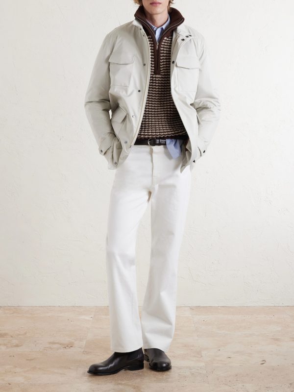 Suede-Trimmed Shell Field Jacket - OU