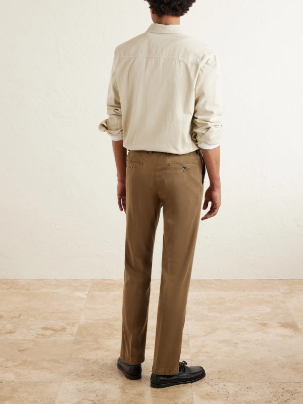 Straight-Leg Lyocell-Blend Trousers - BK Straight-Leg Lyocell-Blend Trousers - BK