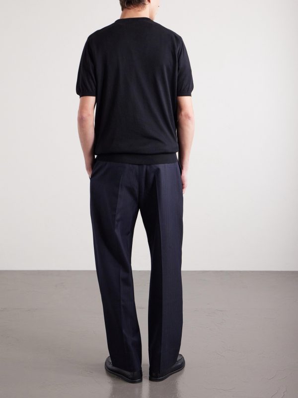 Knitted Cotton T-Shirt - BK