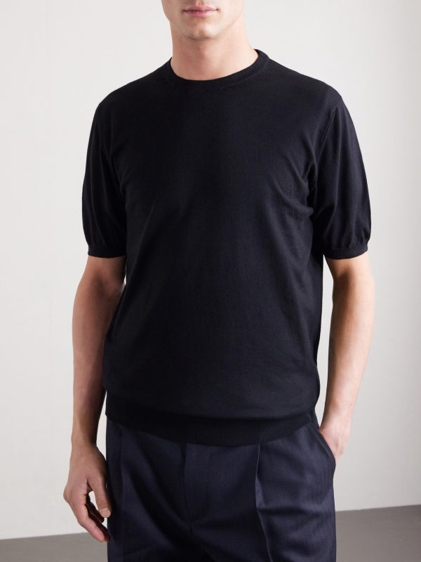 Knitted Cotton T-Shirt - FR