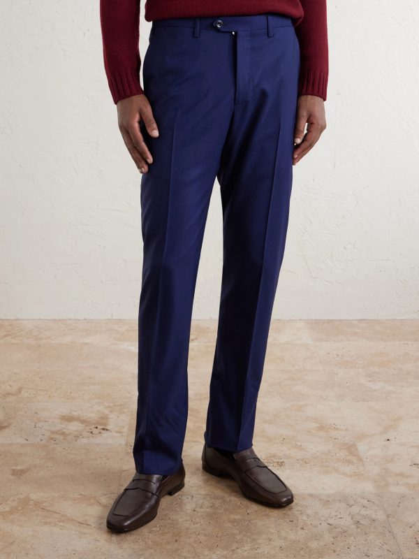 Straight-Leg Virgin Wool Suit Trousers - FR