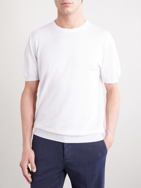 Knitted Cotton T-Shirt - FR