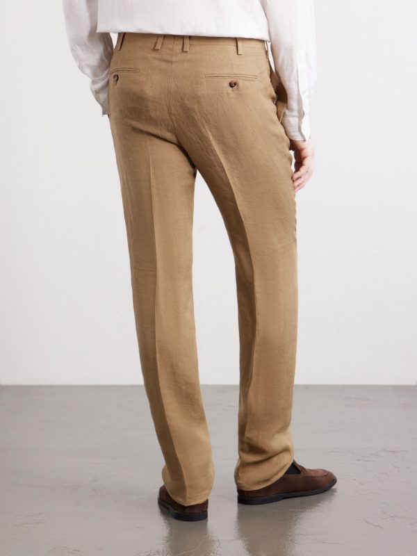 Straight-Leg Linen Suit Trousers - BK