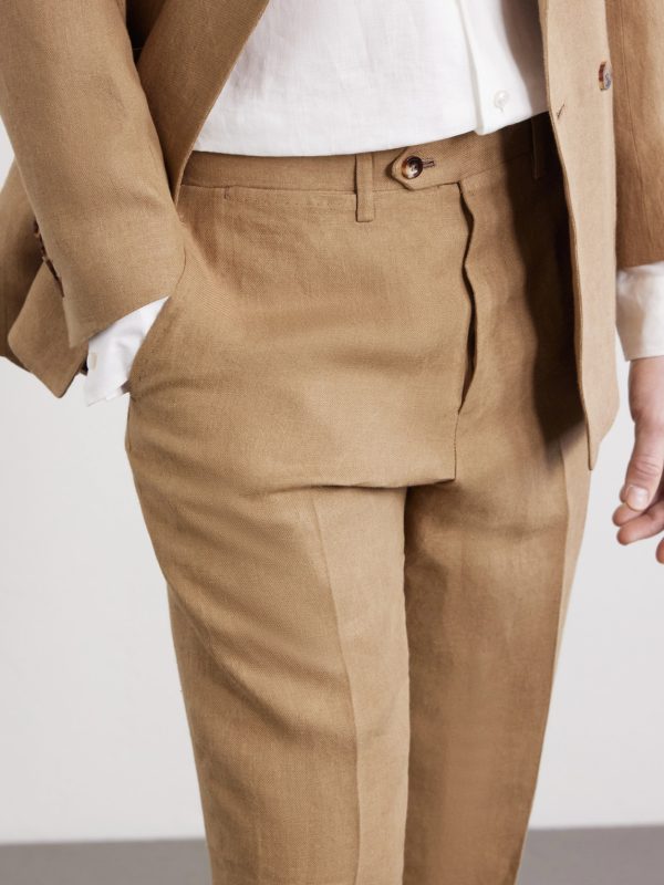 Straight-Leg Linen Suit Trousers - CU