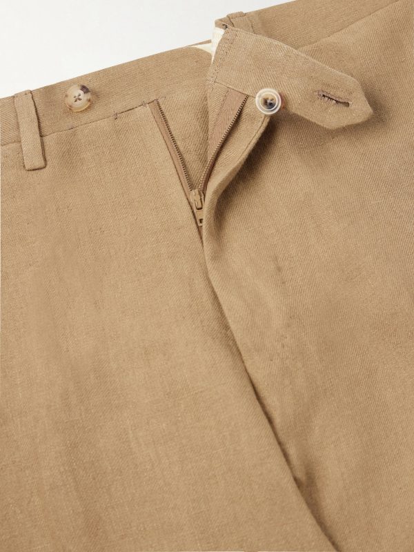 Straight-Leg Linen Suit Trousers - E1