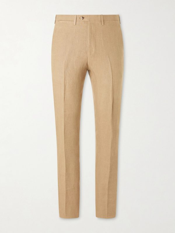 Straight-Leg Linen Suit Trousers