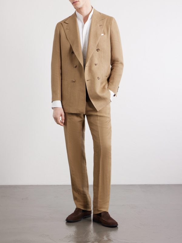 Straight-Leg Linen Suit Trousers - OU