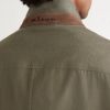 Suede-Trimmed Linen Field Jacket - CU Suede-Trimmed Linen Field Jacket - CU