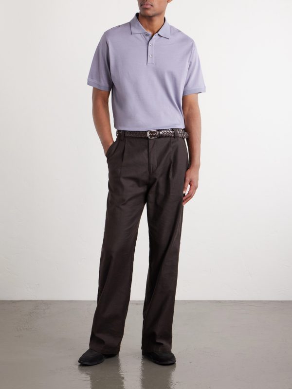 Piqué-Cotton Polo Shirt - OU Piqué-Cotton Polo Shirt - OU