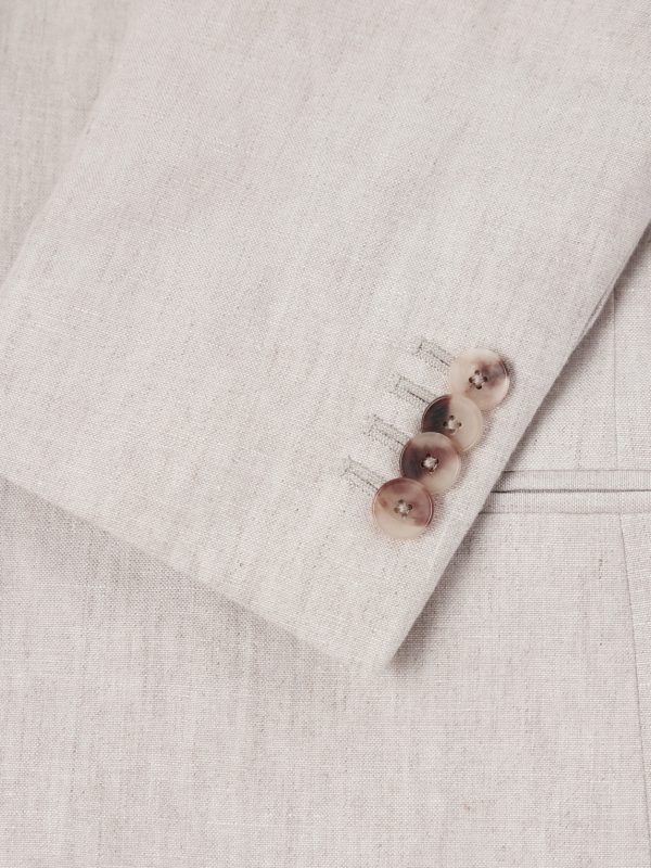 Slim-Fit Linen Tuxedo Jacket - E1 Slim-Fit Linen Tuxedo Jacket - E1