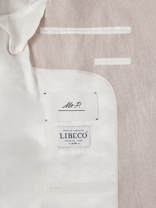 Slim-Fit Linen Tuxedo Jacket - E2 Slim-Fit Linen Tuxedo Jacket - E2
