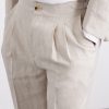 Straight-Leg Pleated Linen Trousers - CU Straight-Leg Pleated Linen Trousers - CU