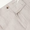 Straight-Leg Pleated Linen Trousers - E1 Straight-Leg Pleated Linen Trousers - E1