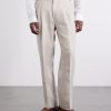 Straight-Leg Pleated Linen Trousers - FR Straight-Leg Pleated Linen Trousers - FR