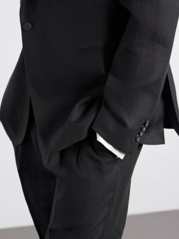 Slim-Fit Linen Tuxedo Jacket - CU Slim-Fit Linen Tuxedo Jacket - CU