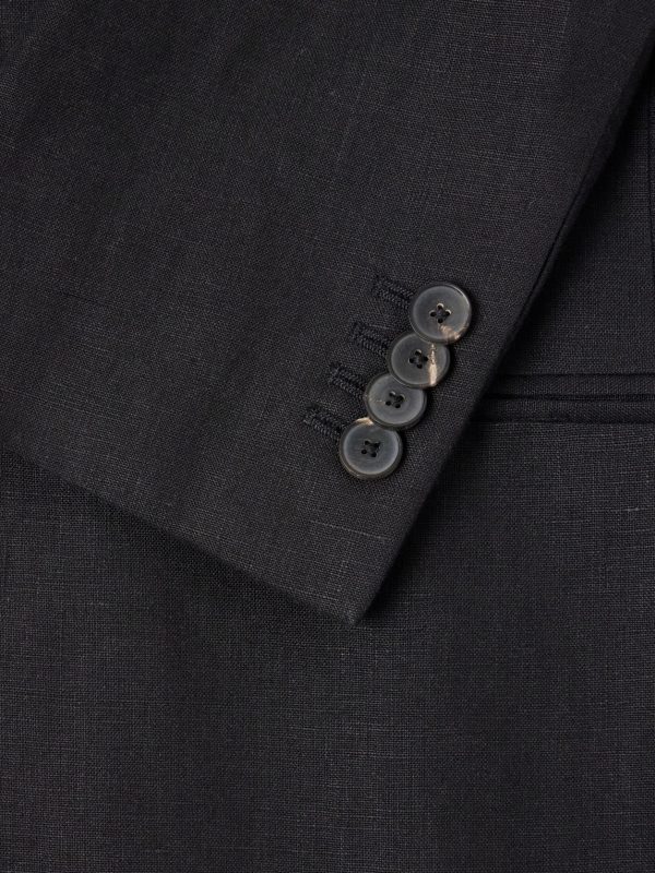 Slim-Fit Linen Tuxedo Jacket - E3 Slim-Fit Linen Tuxedo Jacket - E3