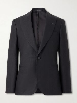 Slim-Fit Linen Tuxedo Jacket Slim-Fit Linen Tuxedo Jacket