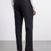 Straight-Leg Pleated Linen Trousers - BK Straight-Leg Pleated Linen Trousers - BK