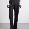 Straight-Leg Pleated Linen Trousers - FR Straight-Leg Pleated Linen Trousers - FR