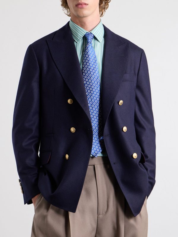 8.5cm Silk-Jacquard Tie - OU
