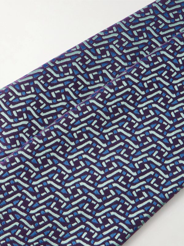 8.5cm Silk-Jacquard Tie - CU