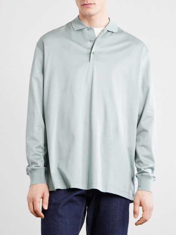 Cotton-Satin Polo Shirt - FR