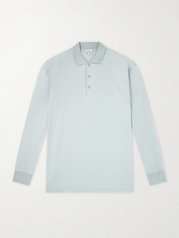 Cotton-Satin Polo Shirt