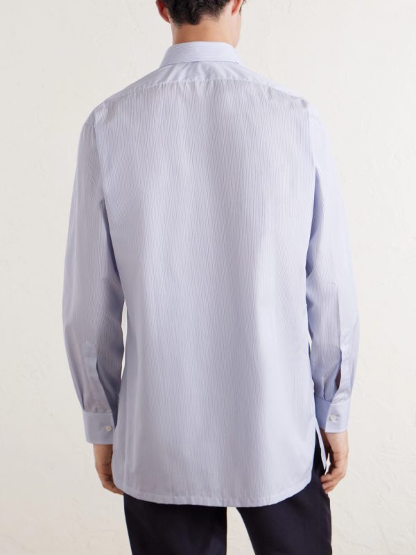 Striped Cotton-Twill Shirt - BK